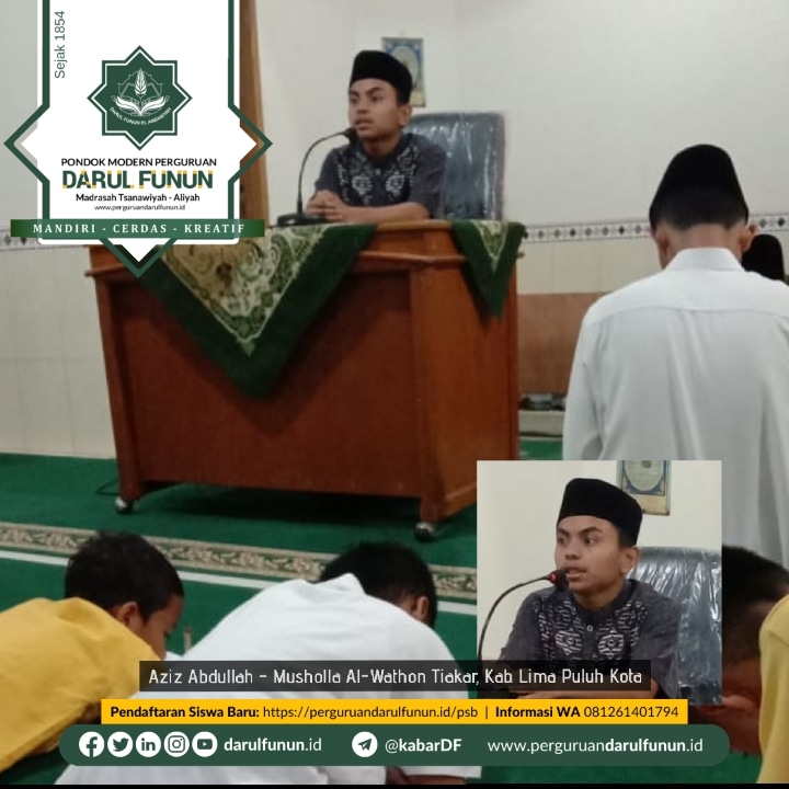 Safari Dakwah Santri di Musholla Al-Wathon Tiakar, Kab. Lima Puluh Kota.